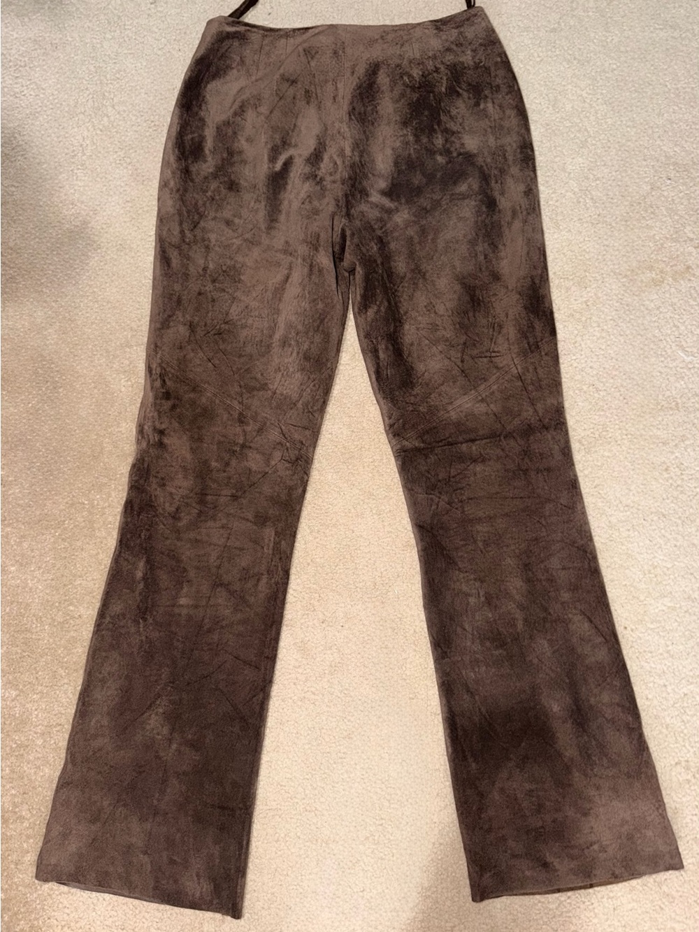 Margaret Godfrey Brown Suede Embroidered Flare Pants - Women - Picture 3 of 3